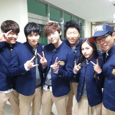 running man,嘉宾们的合照,青春洋溢呀.