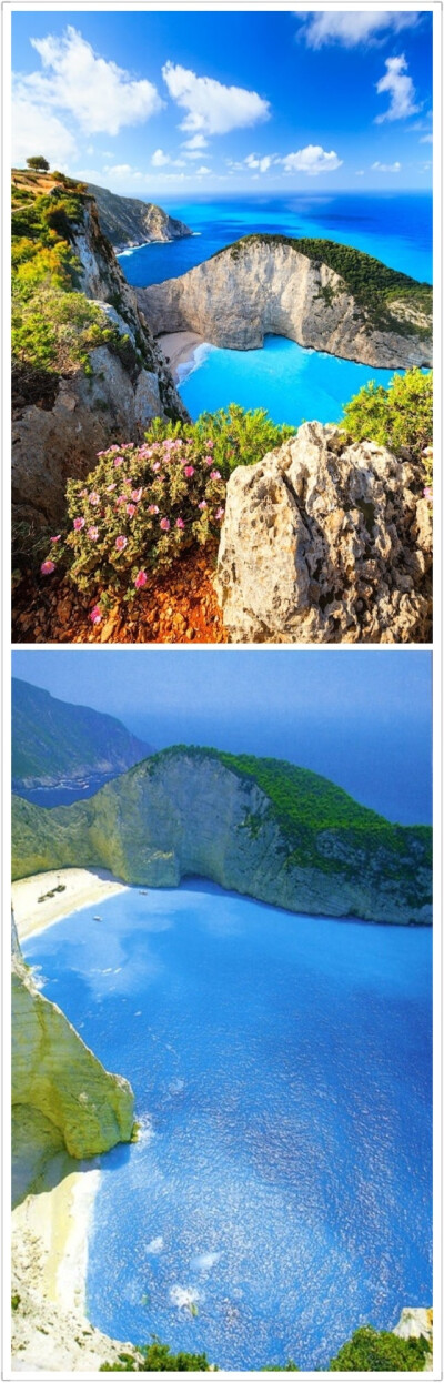 希腊扎金索斯群岛(zakynthos) 的navagio海滩,被誉为全球最美海滩之一
