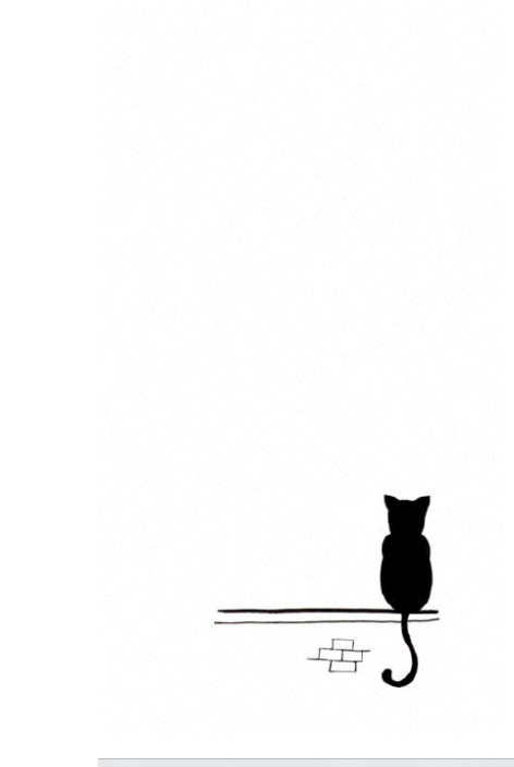 孤独的猫背影图片