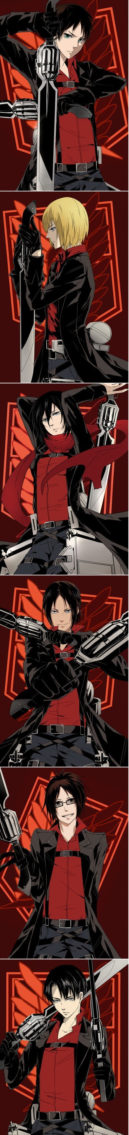 「进击的巨人」『进撃の巨人』红黑系列~~好美好帅的说!