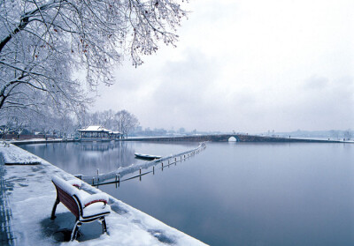 冬日雪霁,伫立断桥举目四望,但见残雪似银,冻湖如墨,黑白分明,格外动
