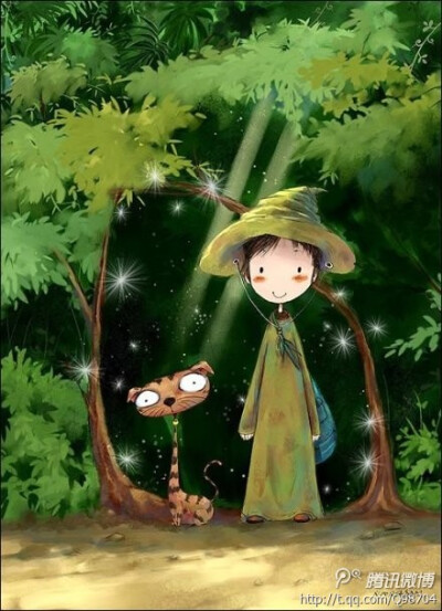 马克笔插画森林