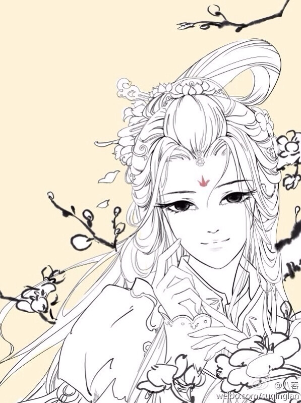 彼岸花.手绘,古风.