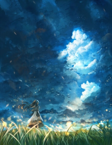 空旷的平原只有我一人等待着破晓