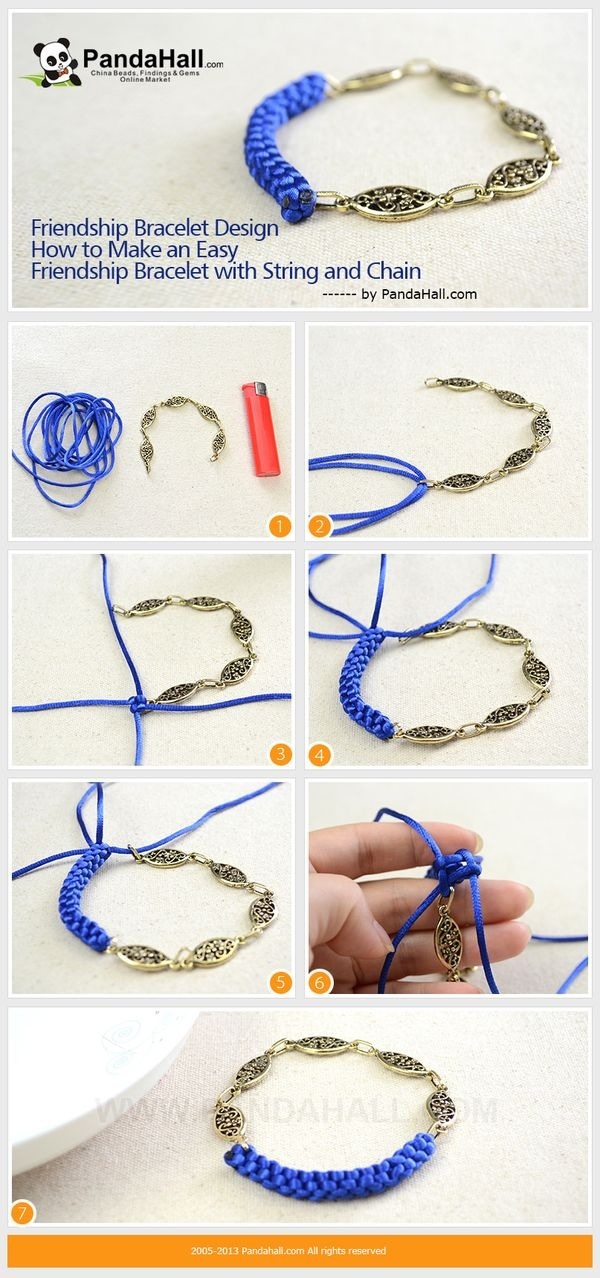 织手环教程毛线图片