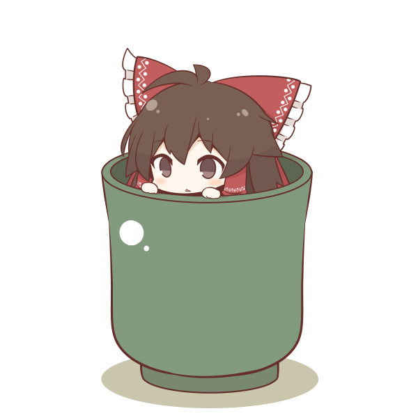 茶巫女 p站 二次元 插画 幻想乡 灵梦 红白