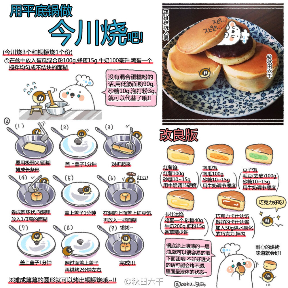 平底锅甜点今川烧