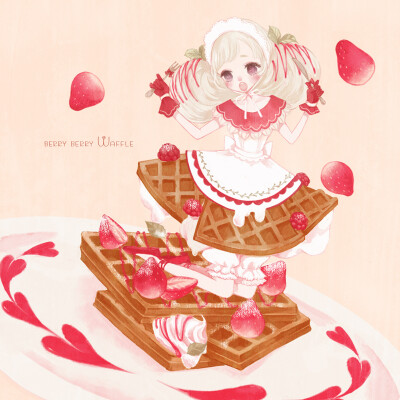 草莓松饼简笔画图片