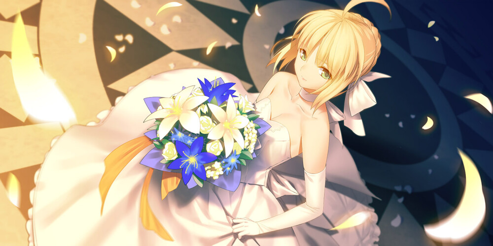 p站 二次元 插画 少女 头像 原创 ドレスのセイバーさん saber 画师
