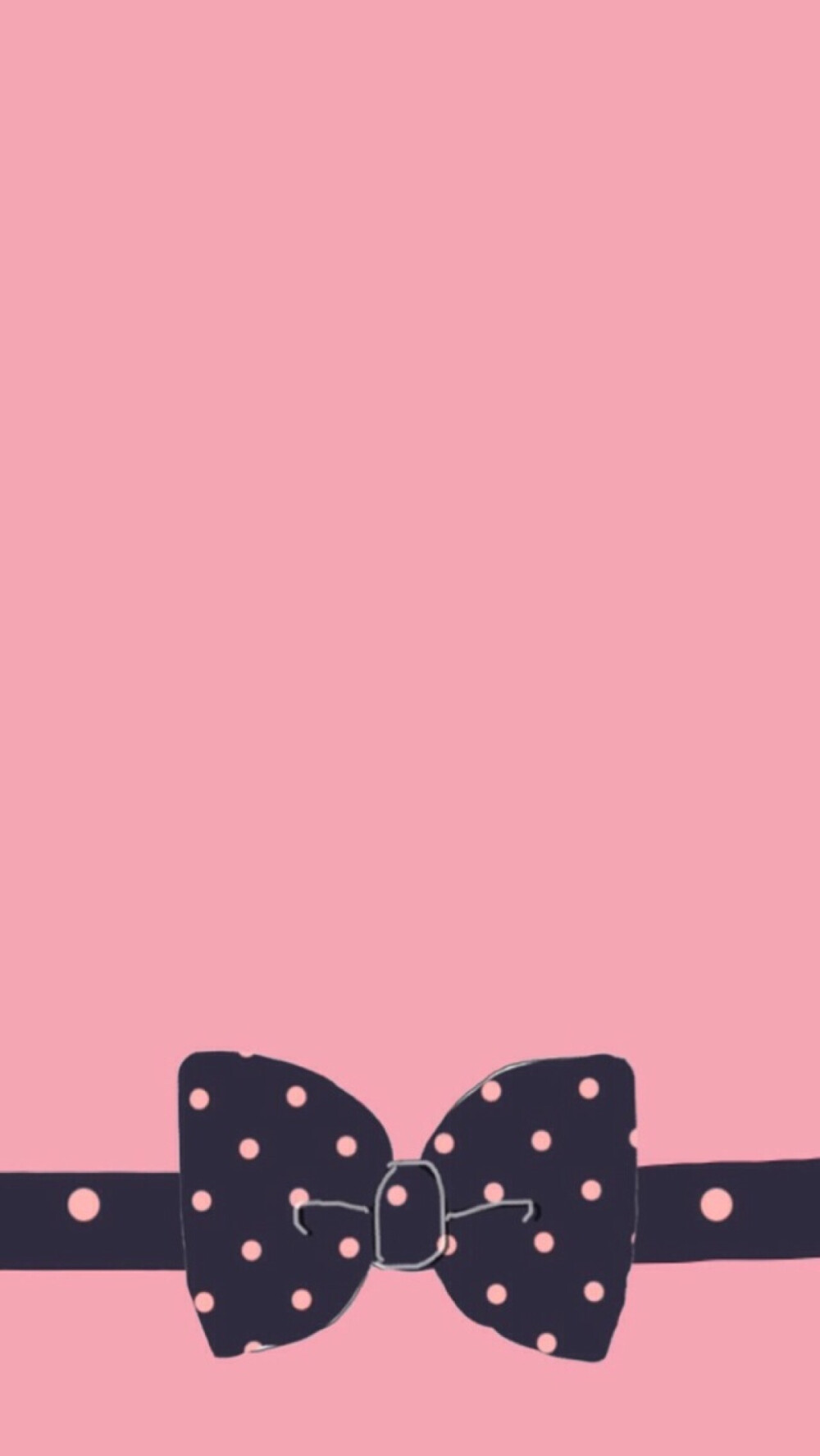粉色蝴蝶结手机壁纸图片