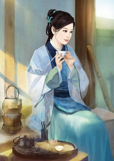 手绘古装美女