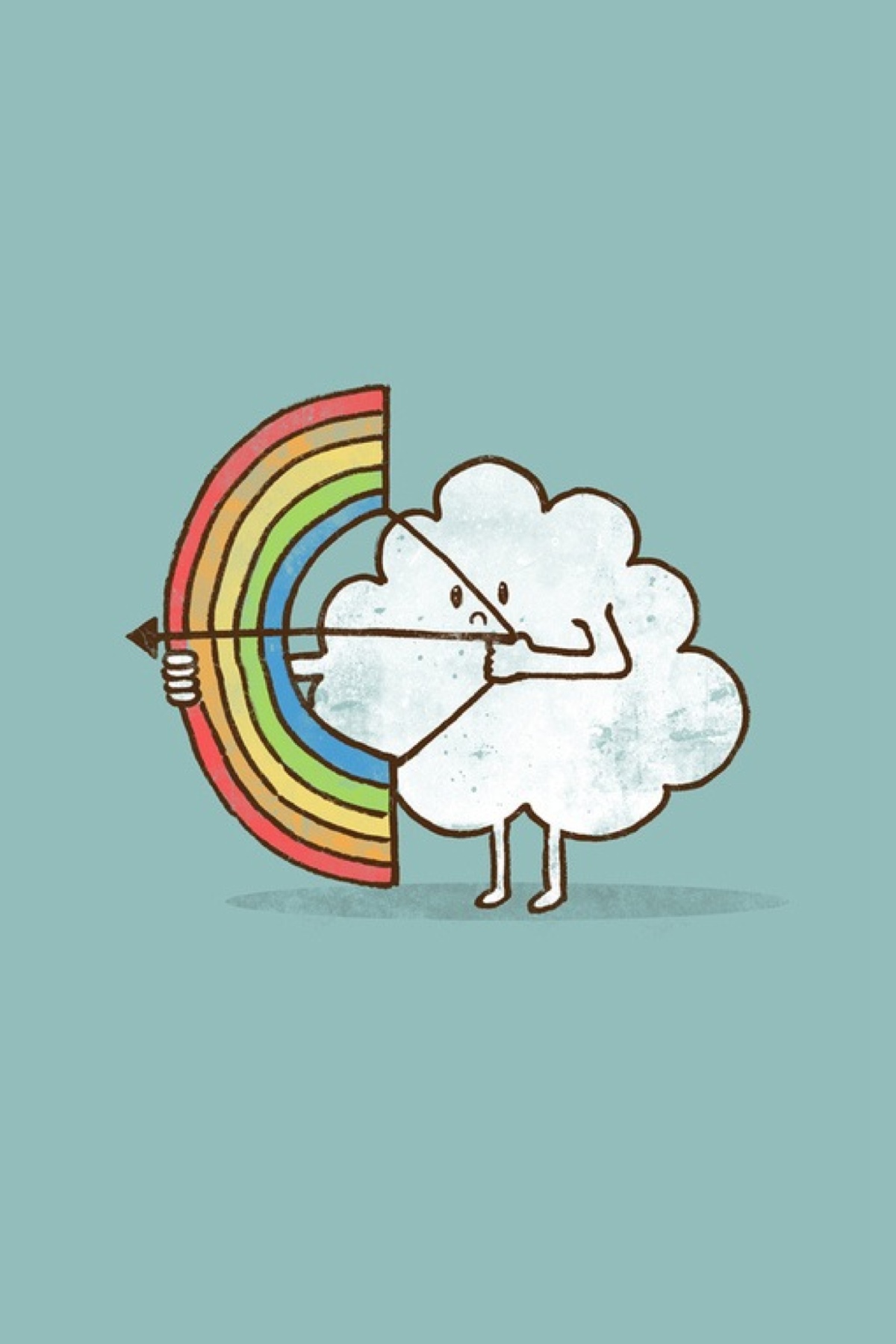 云朵彩虹卡通