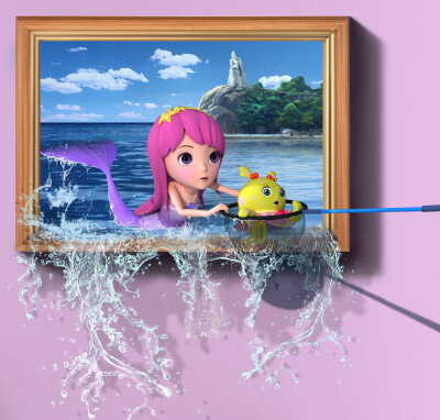 3d立体画 3d立体画 动漫展 美人鱼 艾格丽特