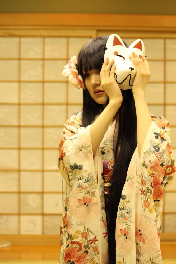 狐狸面具下的和风少女