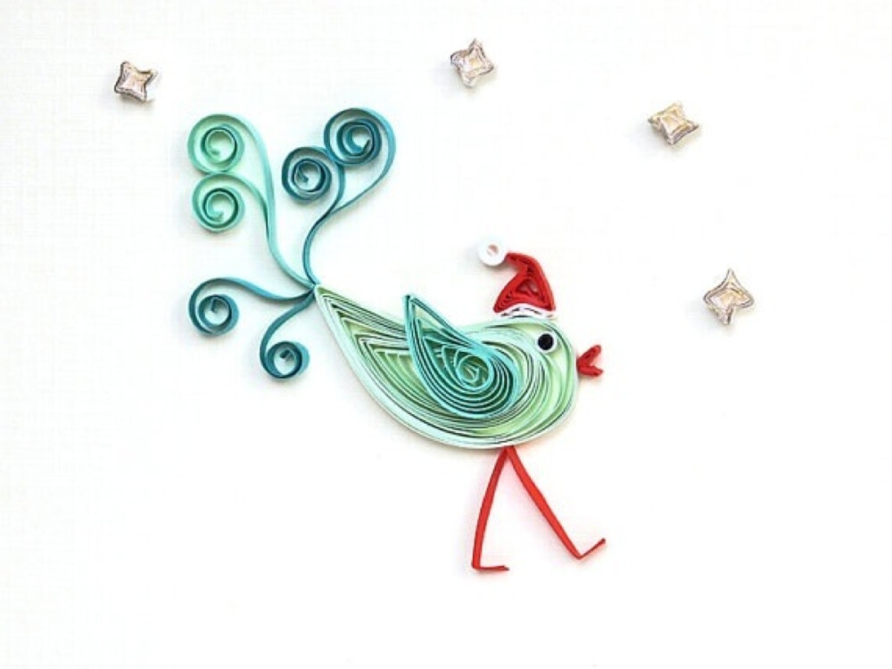 衍纸艺术设计灵感手工达人的卡通衍纸手作贺卡