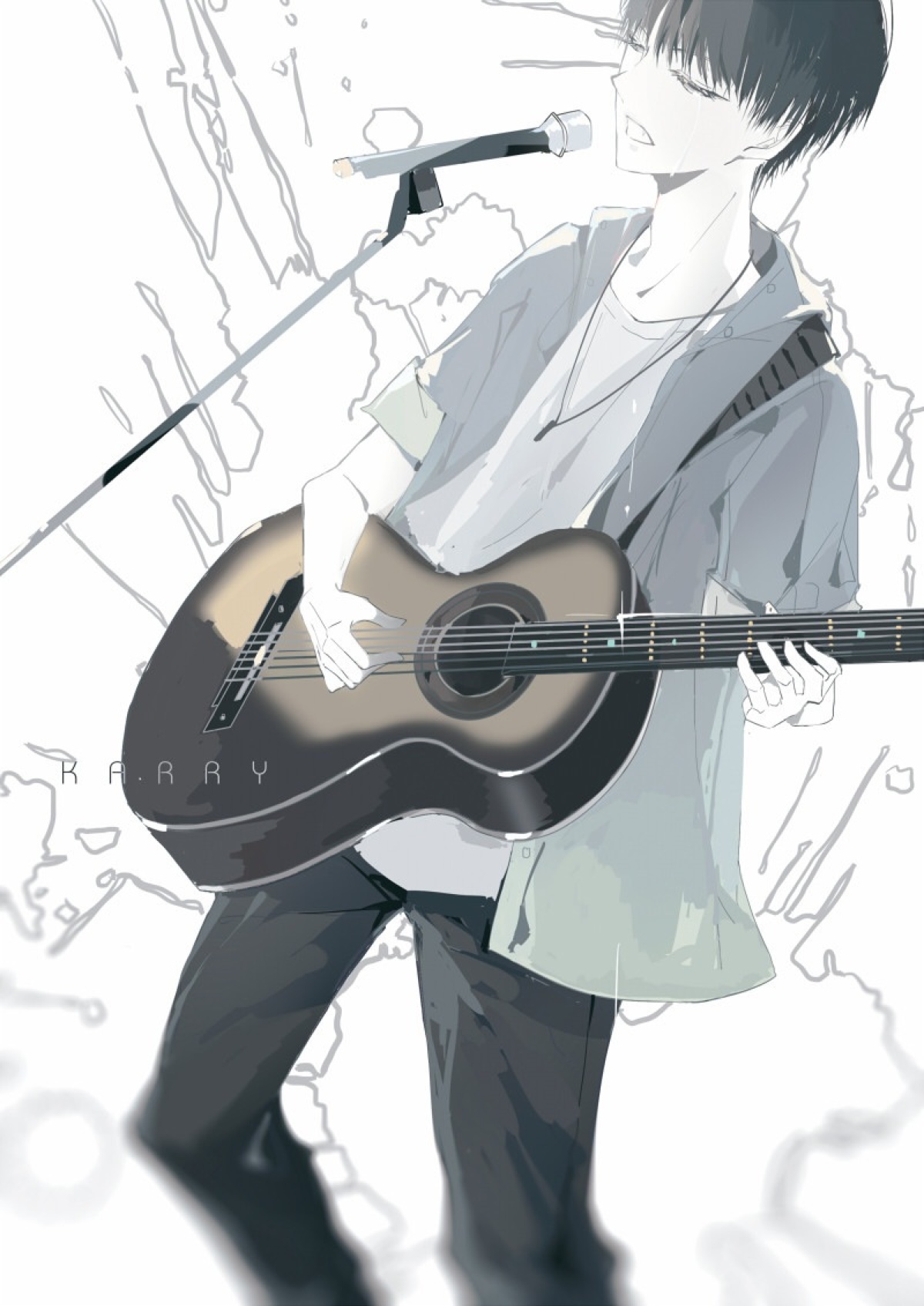 王俊凯#弹吉他的洋葱少年cr 新浪微博 :罂利kathy