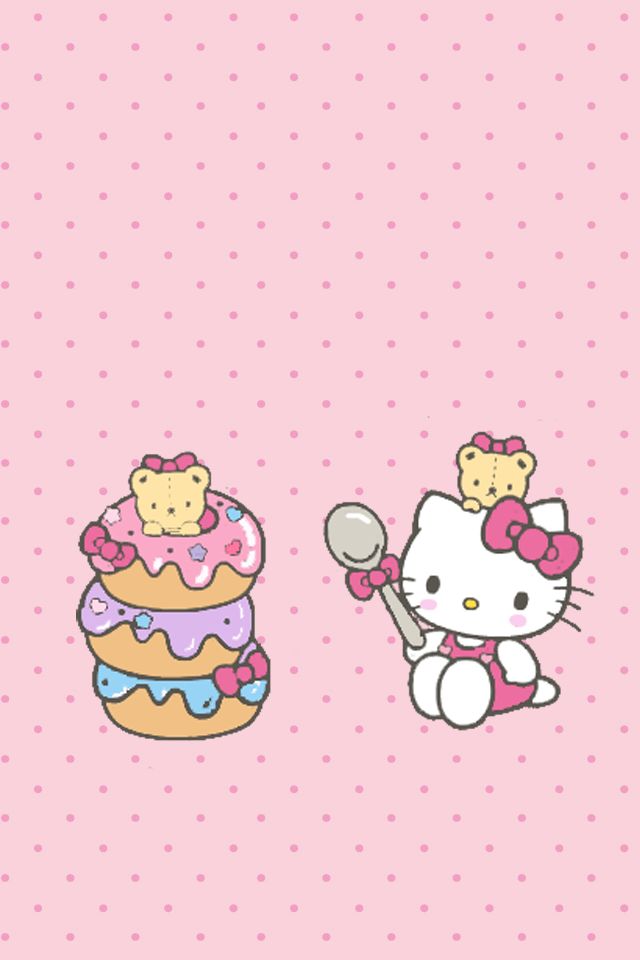 iphone壁纸萌物可爱背景hellokitty猫