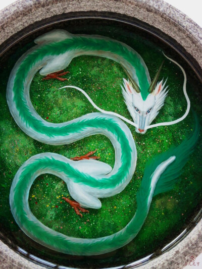 3d树脂金鱼画分层