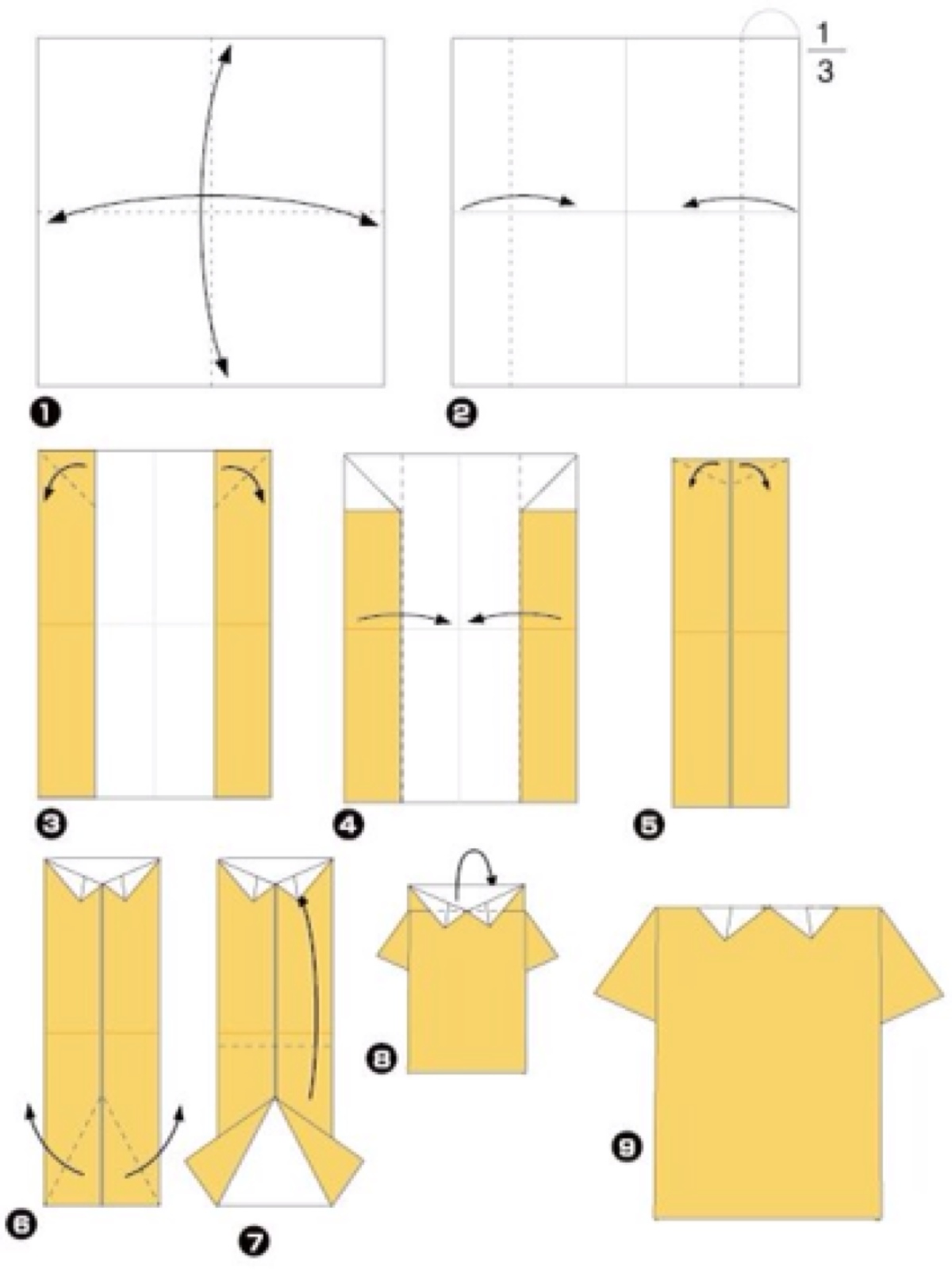 大班折纸衣服步骤图图片
