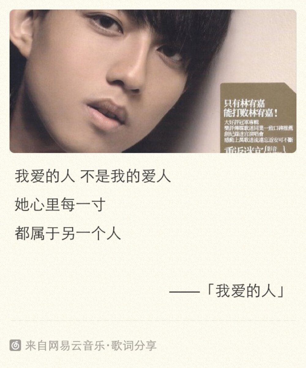 林宥嘉我爱的人歌词