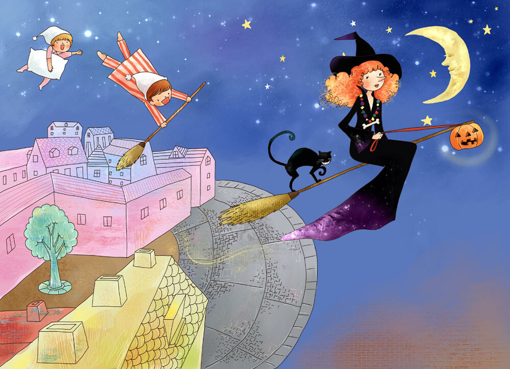 梦幻世界 图30 魔法师 万圣节 猫咪 孩子