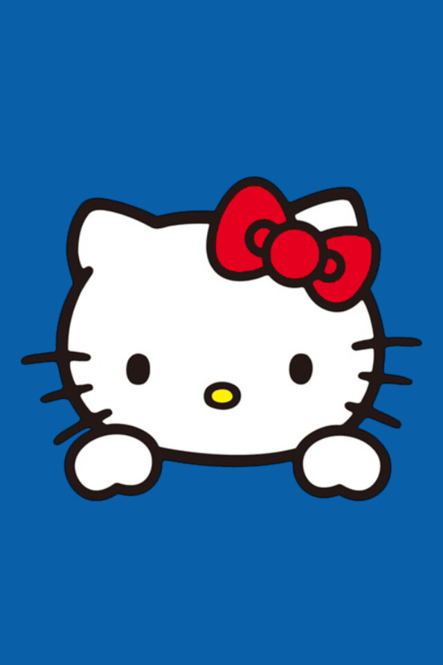 hello Kitty蓝色,hellokitty壁纸蓝色 iphone壁纸 萌物 动物 可爱 背景 套图 猫 hello kitty