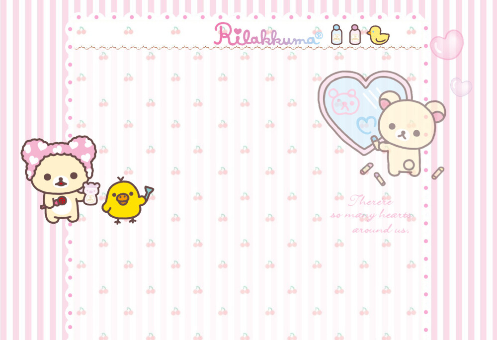 萌物可爱背景高清桌面宽屏轻松熊微博皮肤