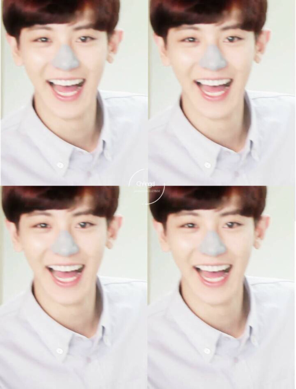 exo朴灿烈笑得太cute了