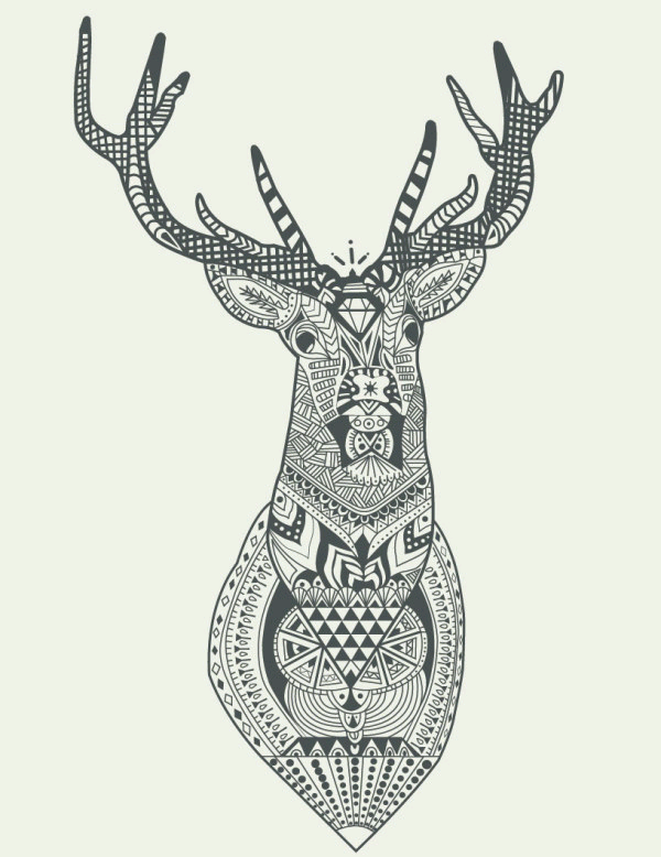 鹿的装饰画