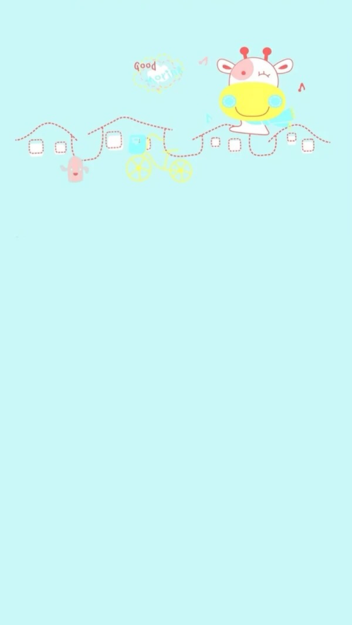 长颈鹿 iphone 壁纸 锁屏 微信 背景 手绘 平铺