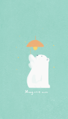 壁纸 背景 卖萌 可爱 蓝色 治愈 简单小图 动物 白熊 套图 北极熊系列