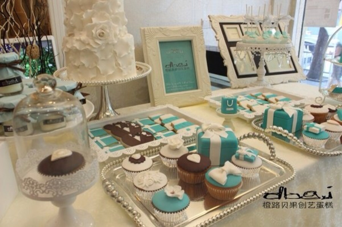 tiffany co 蛋糕 饼干 翻糖 纸杯 甜点 美食 婚礼
