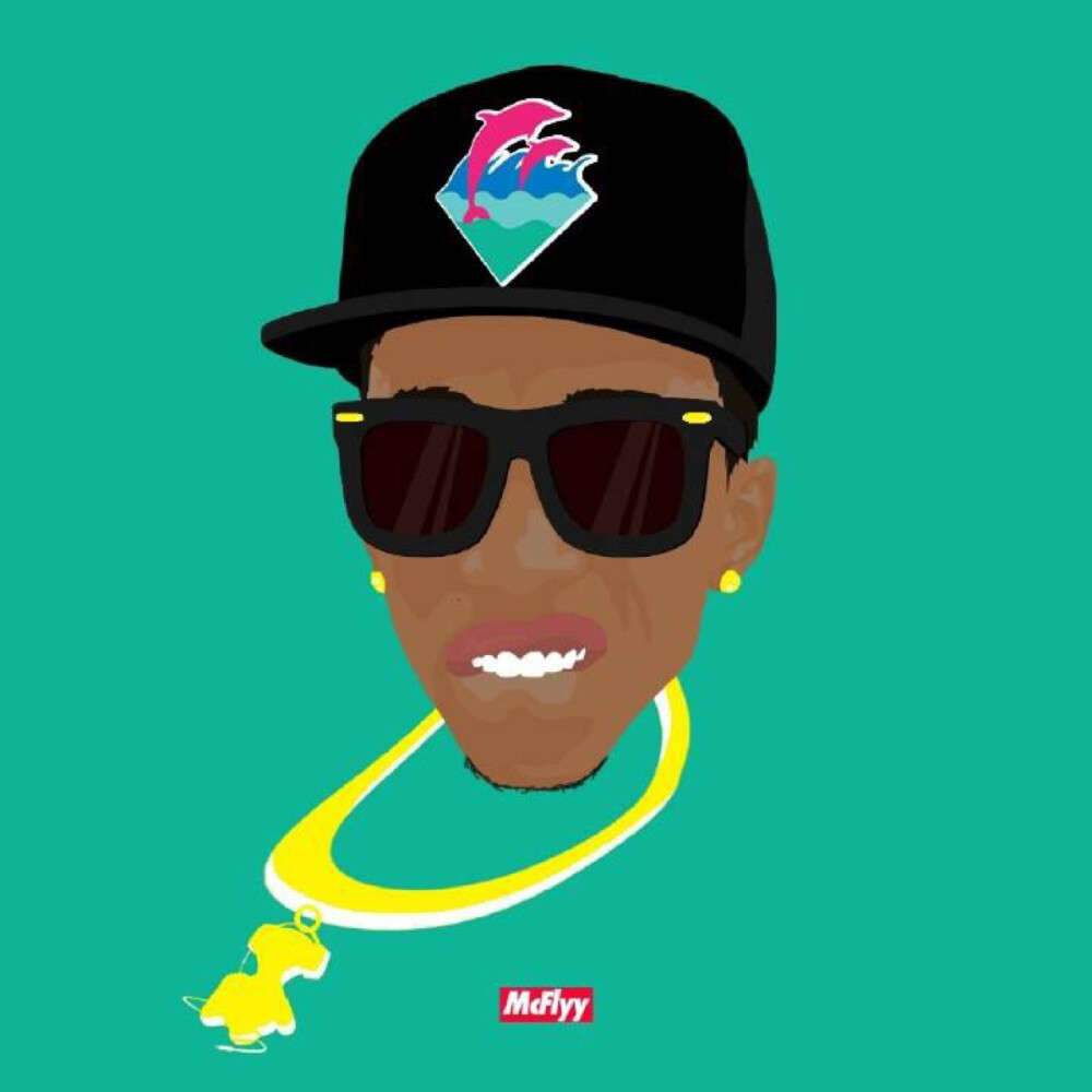 欧美明星头像插画色彩高清