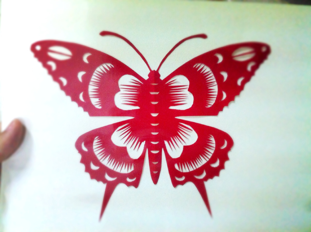 单色剪纸图片蝴蝶图片