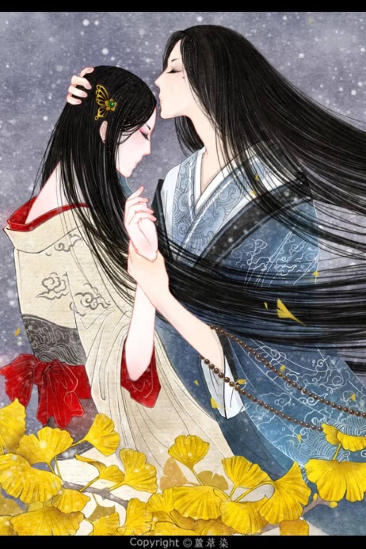 彼岸花.古风,手绘,美人.