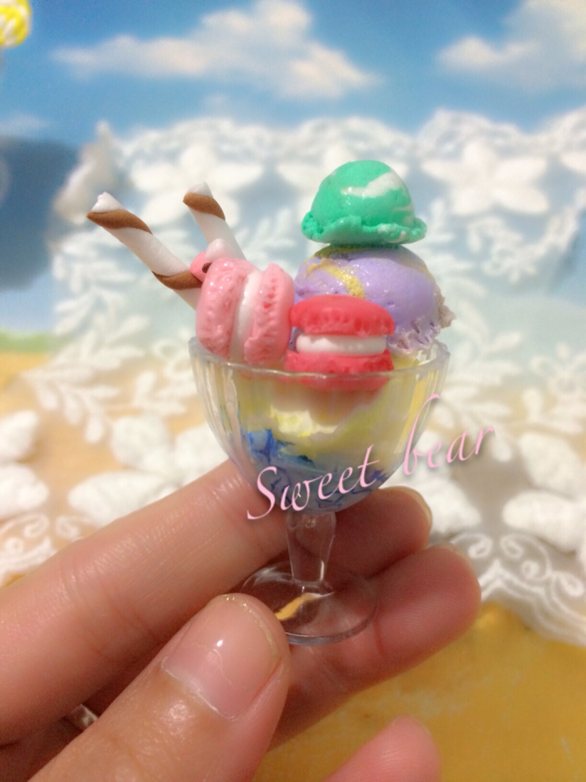 粘土食玩冰激凌