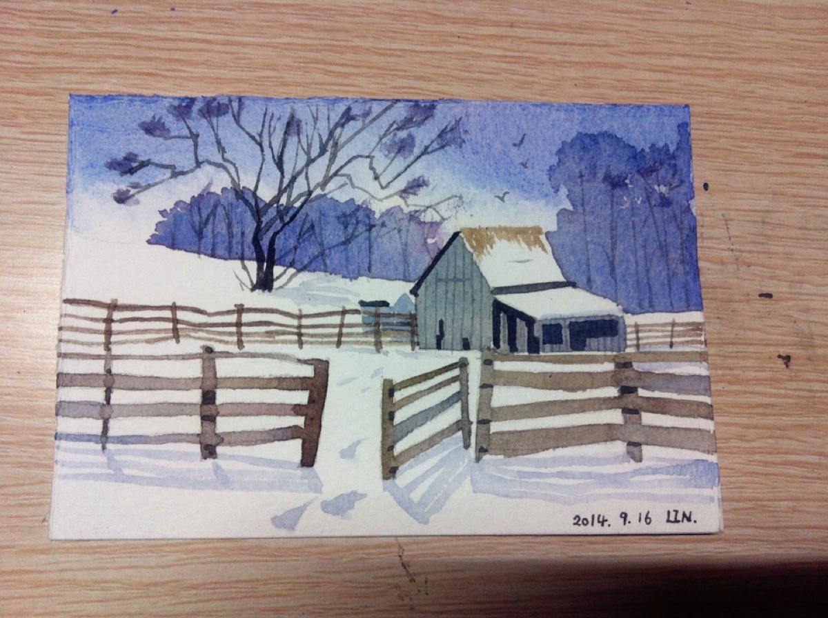 手绘明信片 临摹