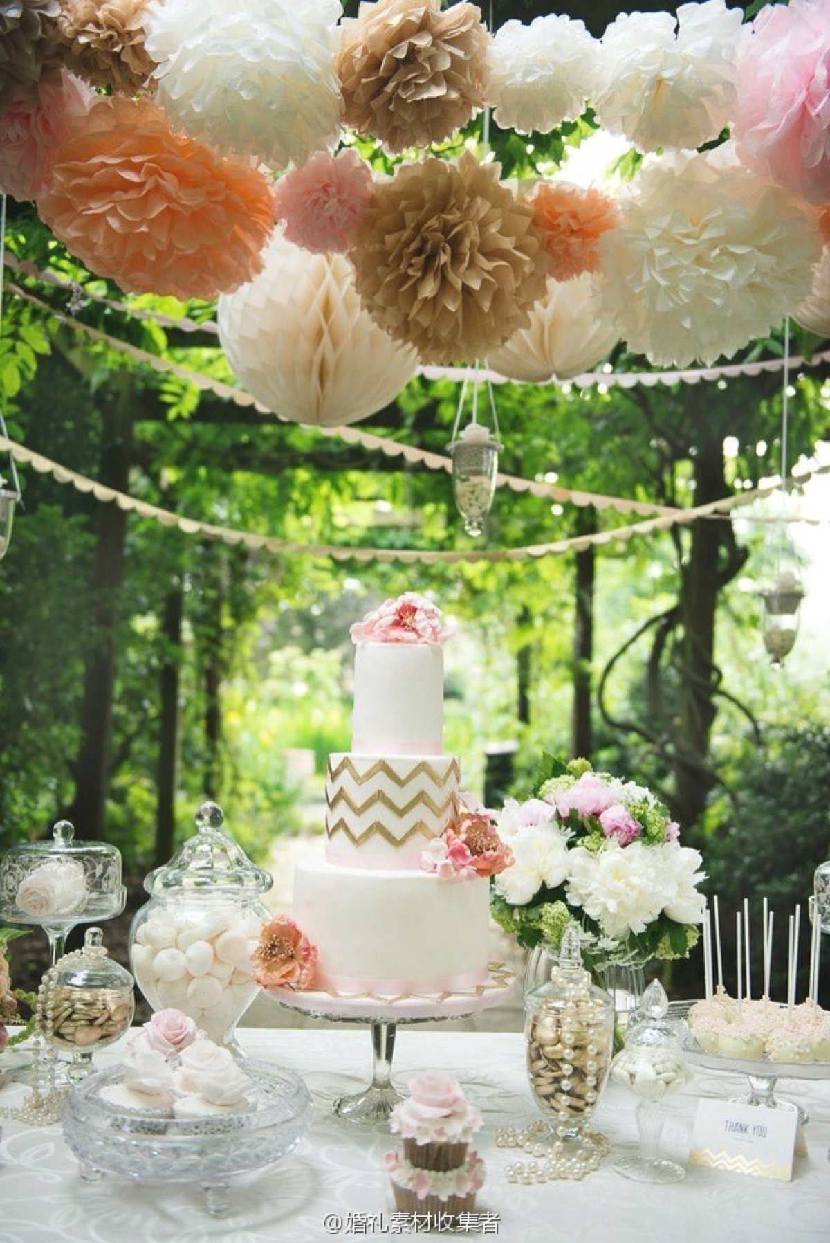 翻糖 婚礼 鲜花 蛋糕 甜点 甜品台