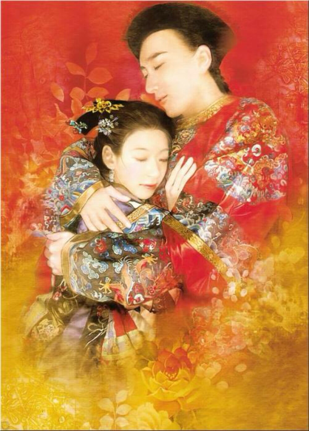 她双眼被蒙,略带惊慌的问:"谁?