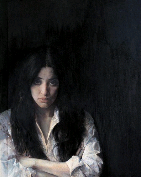 90年代人物作品中极具代表的精品,作品呈现的是著名当代女诗人翟永明