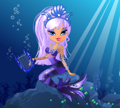 头像美人鱼卡通