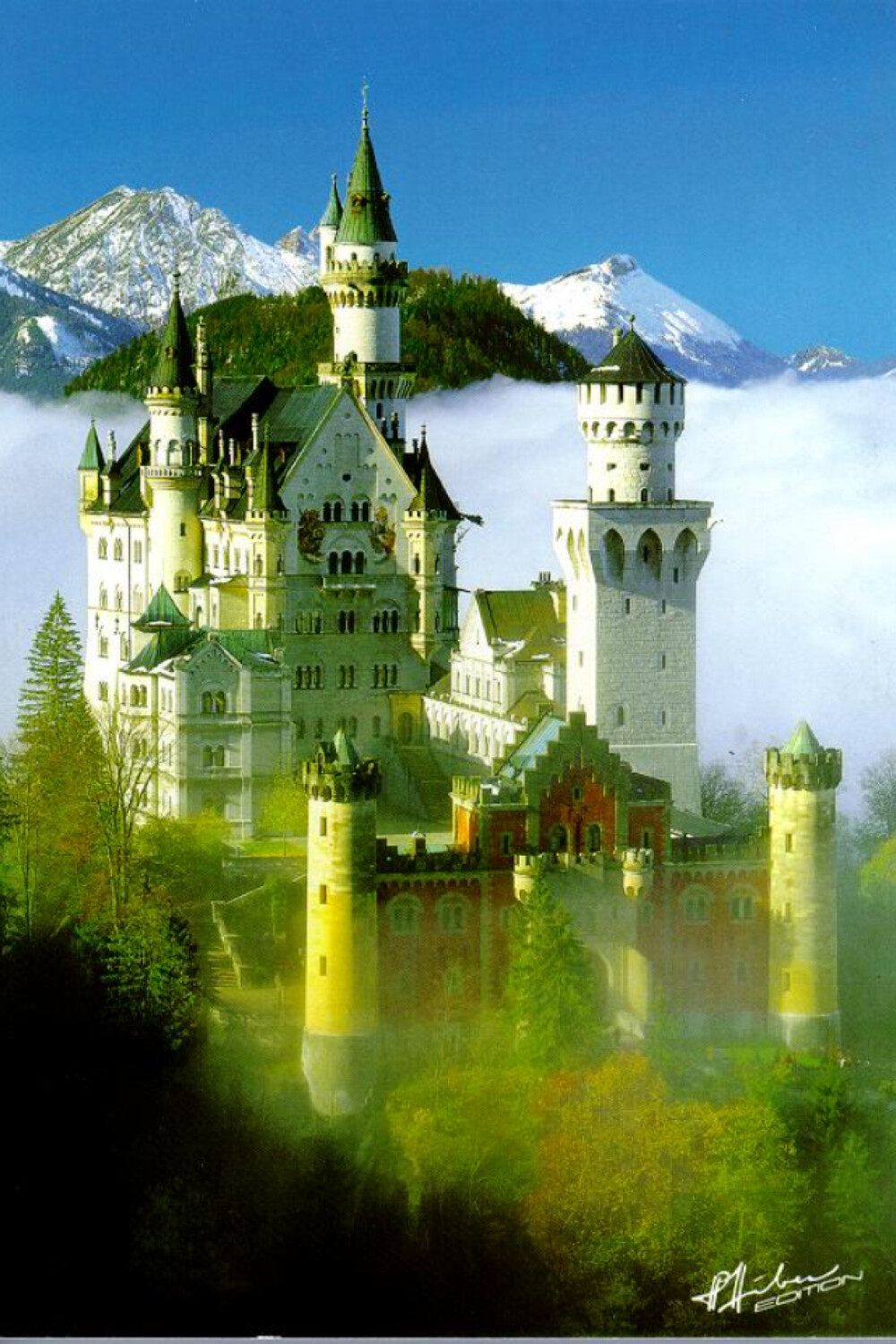德国天鹅堡童话般的城堡