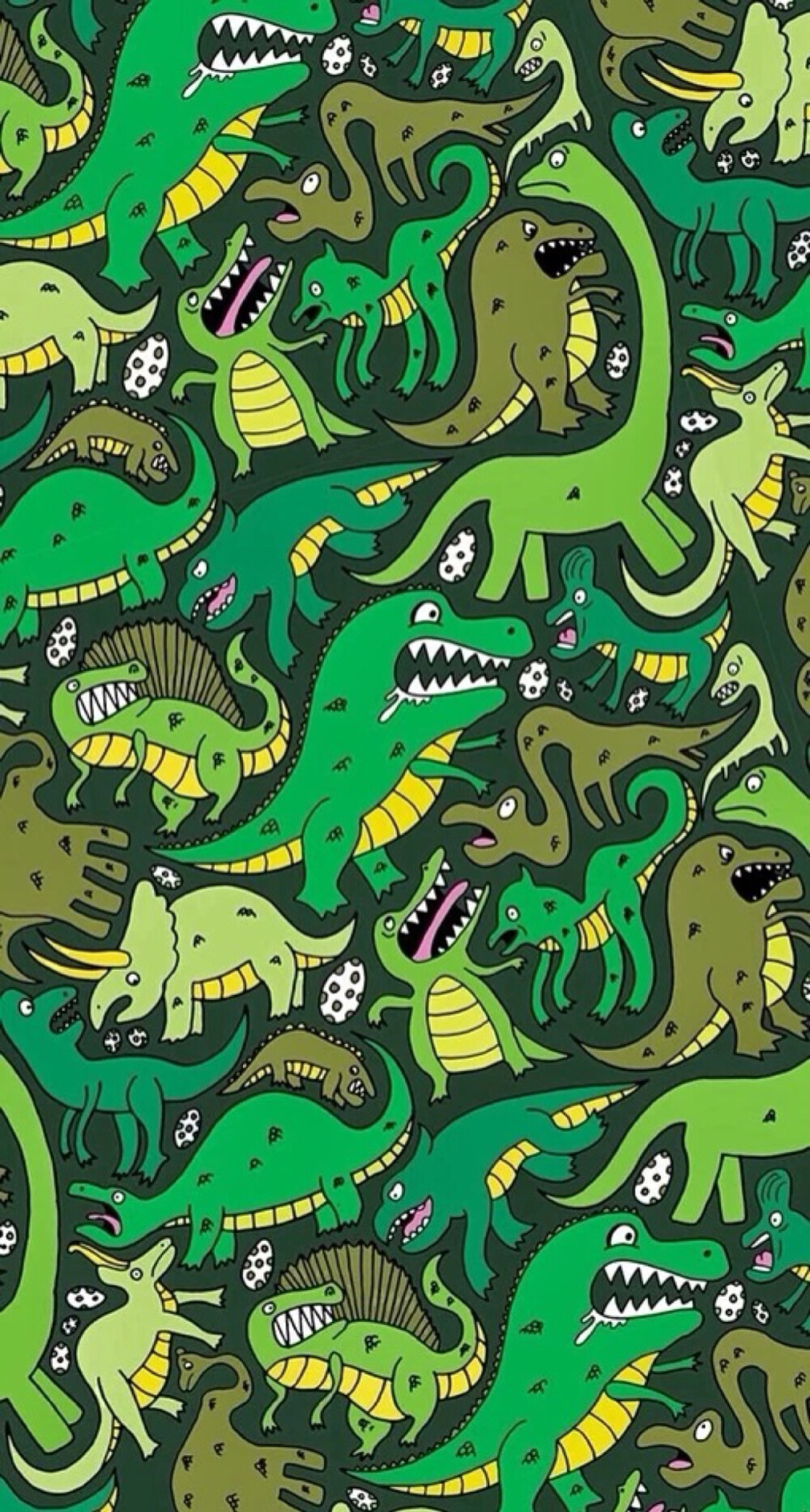 绿色恐龙壁纸全屏图片