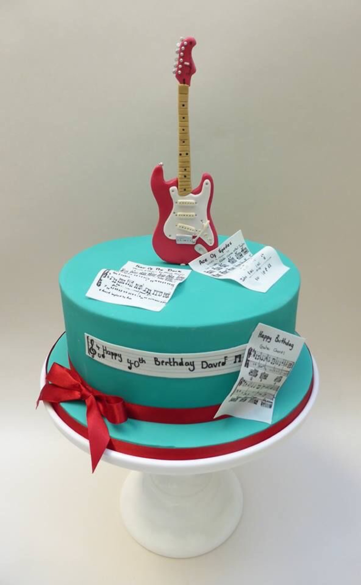 翻糖 蛋糕 生日 派对 创意 吉他 音乐