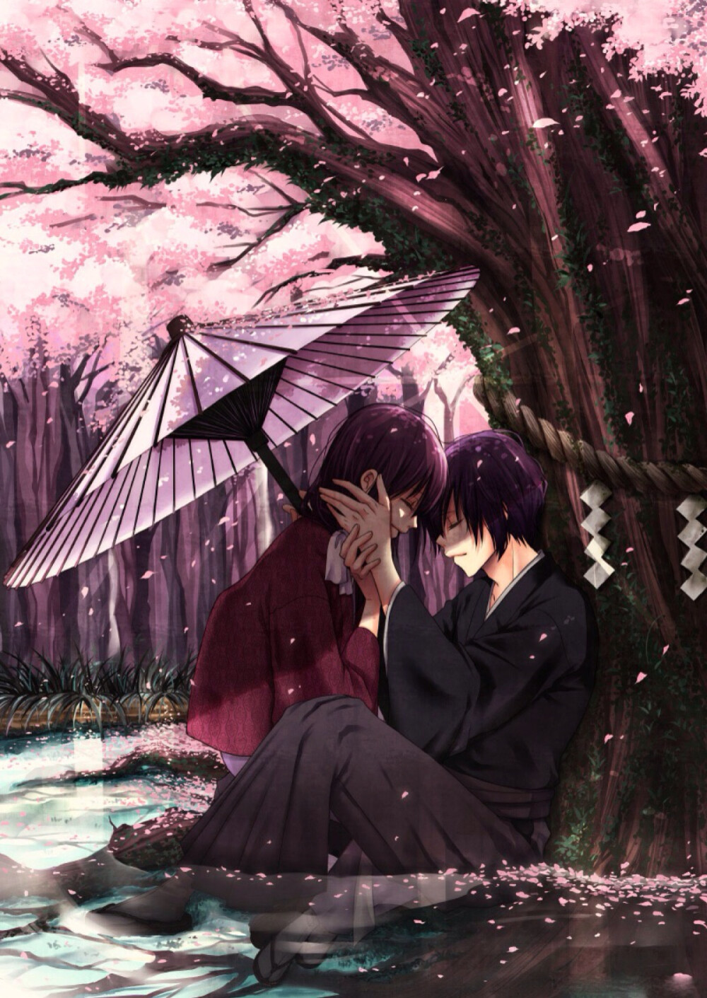 樱花 和风 日本 动漫 美图 美景 插画 iphone 5 壁纸 喜欢请点赞!