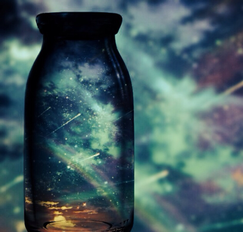 玻璃瓶唯美意境图片图片
