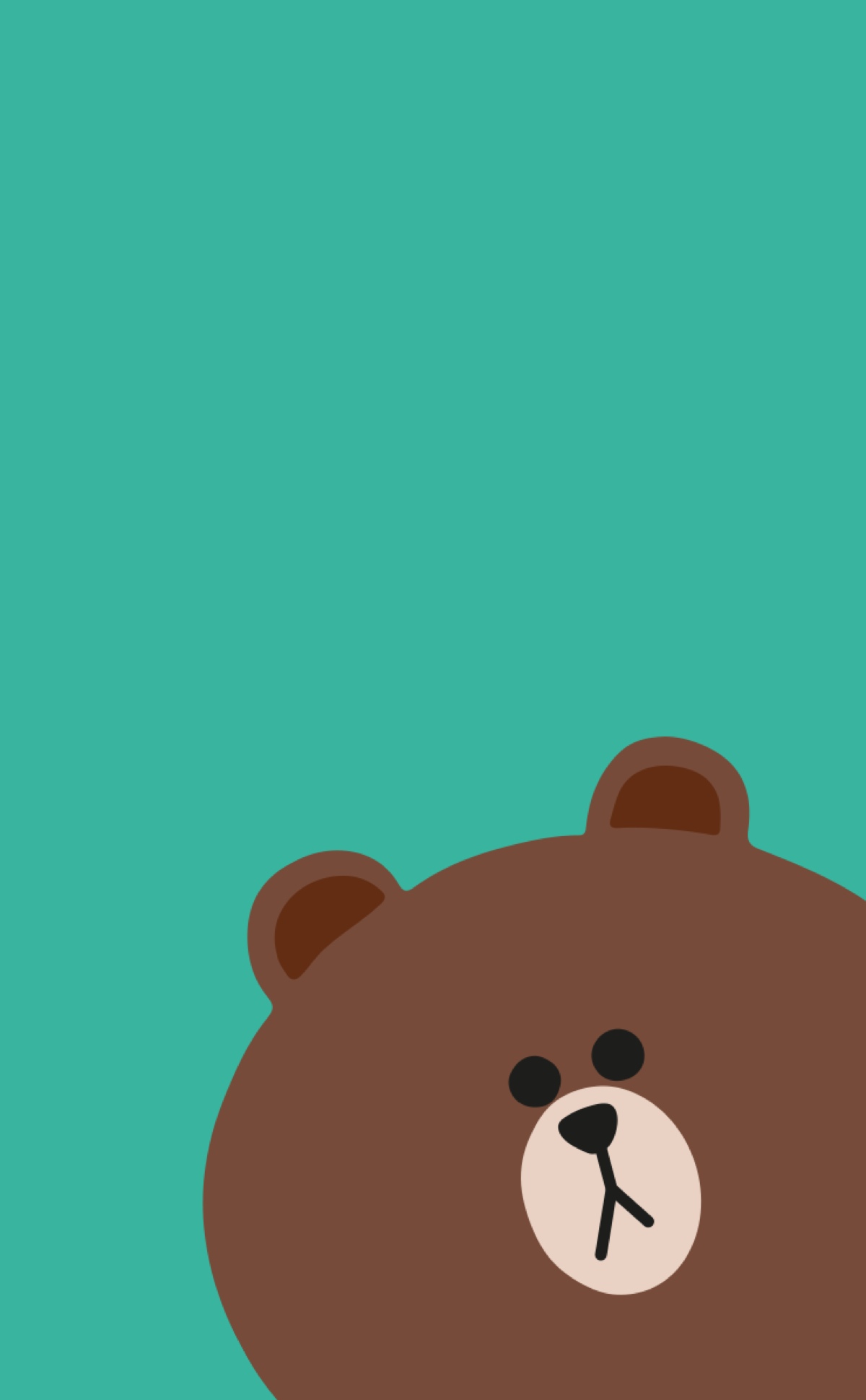 iphone 壁纸 line 布朗熊