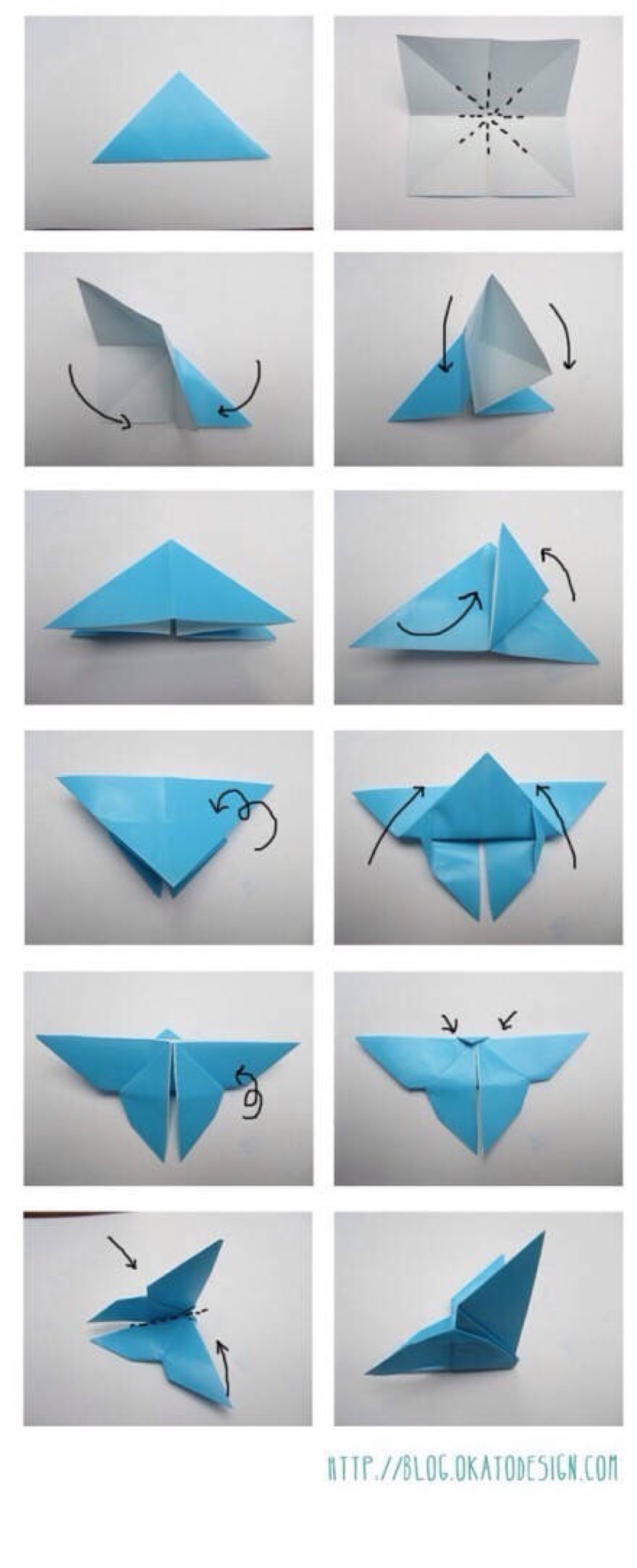 蝴蝶折纸做法图片