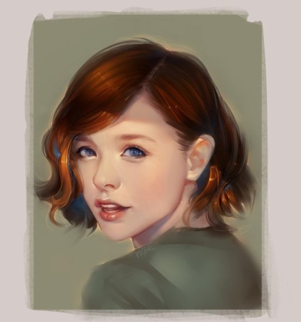 欧美手绘头像插画