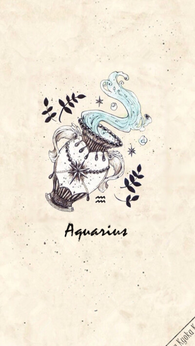 iphone壁纸 平铺 星座 水瓶座